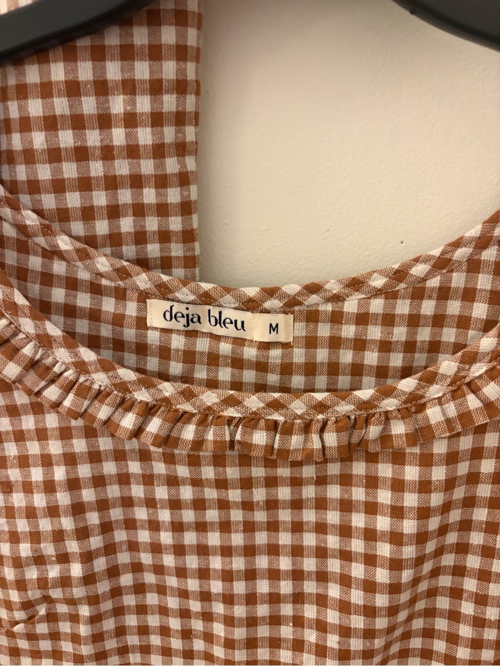 dejà bleu Brown Gingham Wide-Leg Pants & Tank Set - Picture 2 of 4